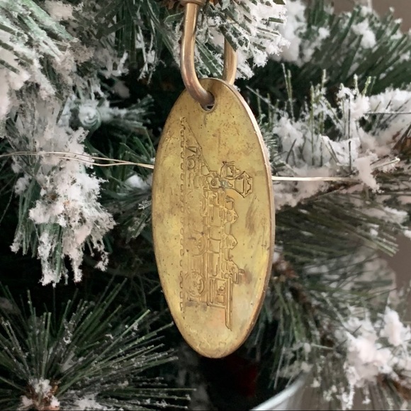 1980’s Brass Train🎄Vintage Ornament or keychain - Picture 1 of 2